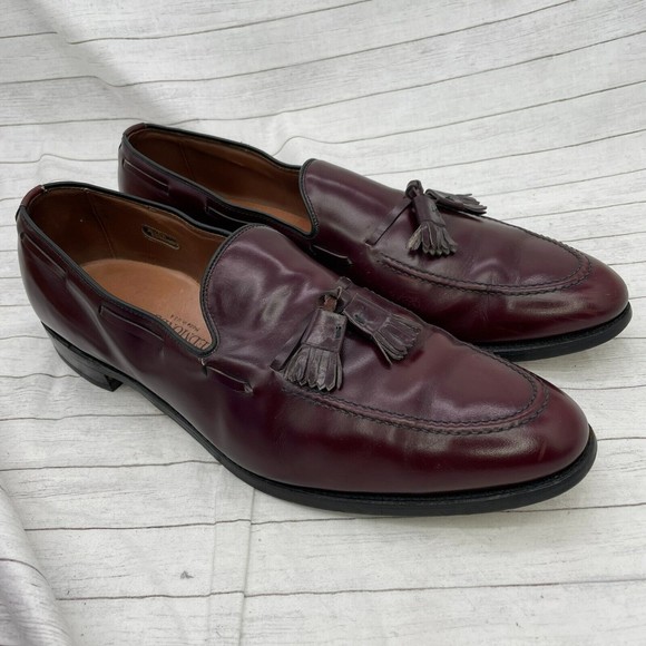 Allen Edmonds Grayson 8297 Men’s Tassel Burgundy Leather Loafer Shoes Size 14B